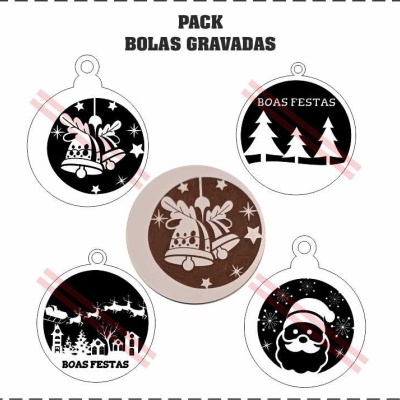 Bolas de natal artesanais