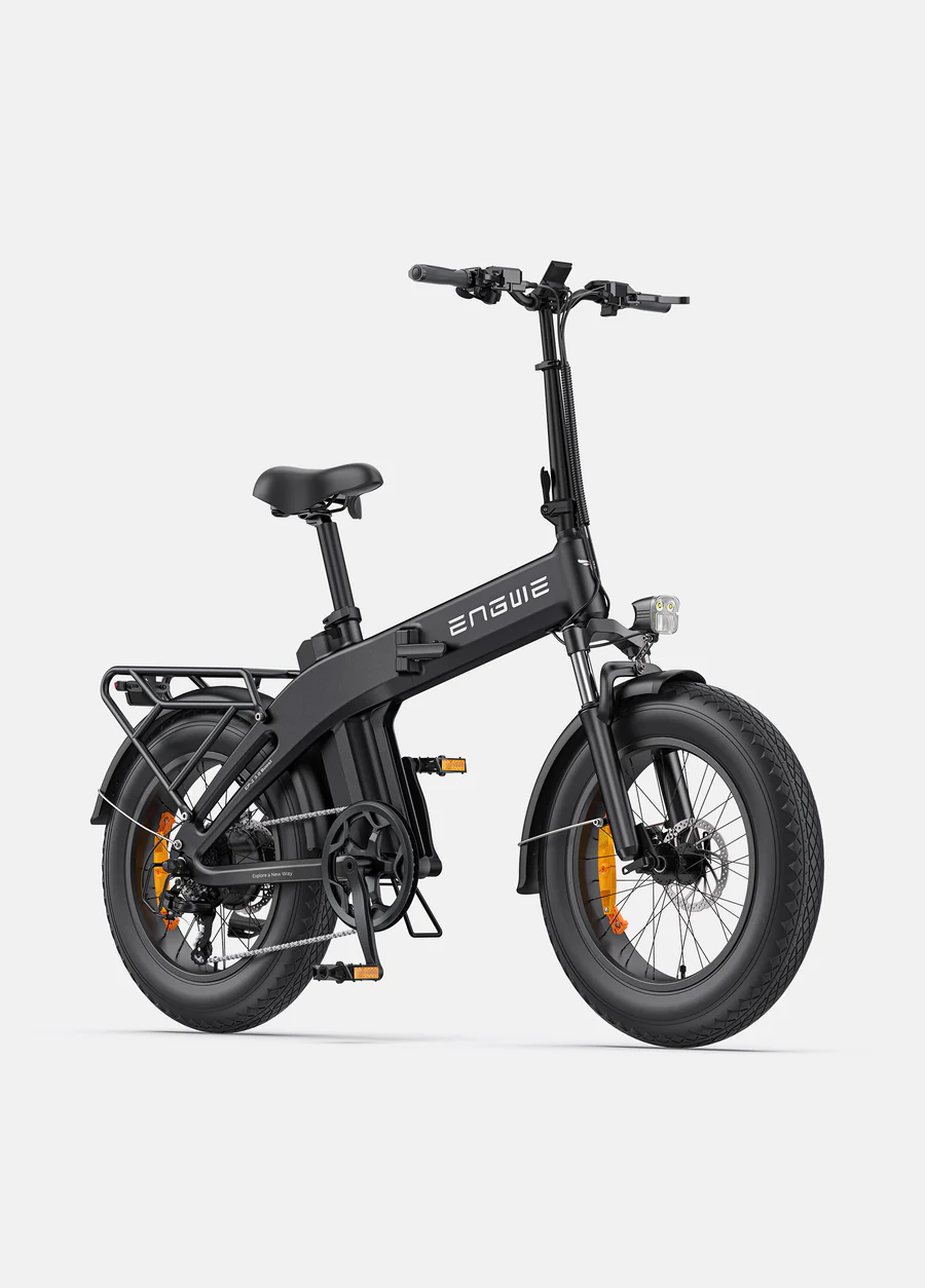 Engwe EP-2 3.0 Boost Bicicleta elétrica dobrável preta com quadro de alumínio e pneus grossos