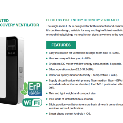 ERV Descentralizado ERVQ-B150-1A1F  WIFI Tuya