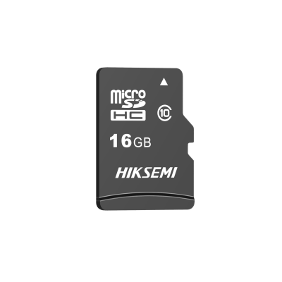 Cartão microSD preto 16GB com texto branco