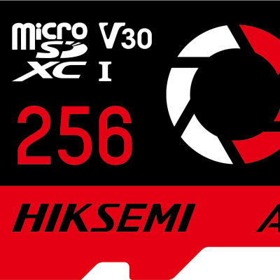 Cartão de memória microSDXC preto e vermelho capacidade 256 GB HIKSEMI A2
