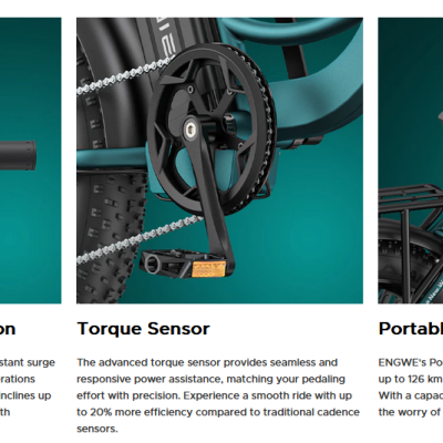Bicicleta elétrica ENGWE L20 Boost 250W, Sensor de torque,  126 km autonomia. Velocidade máxima 25 km/h.  Suspensão dianteira.  Step-Thru E-bike.