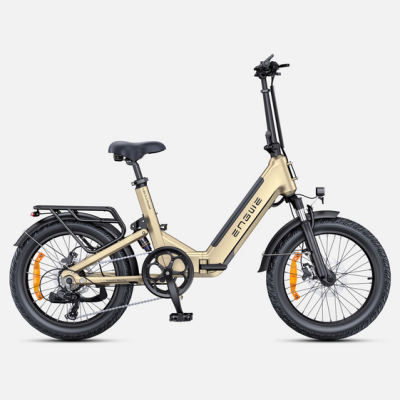 Bicicleta elétrica Engwe L20 3.0 Boost, compacta com suspensão total e potência Boost de 250 W e 75 Nm.