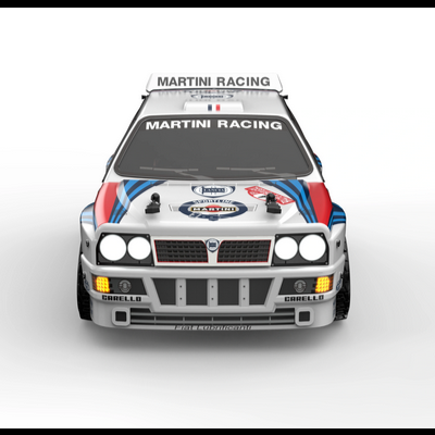 Carro de corridas Lancia Delta Martini Racing frontal