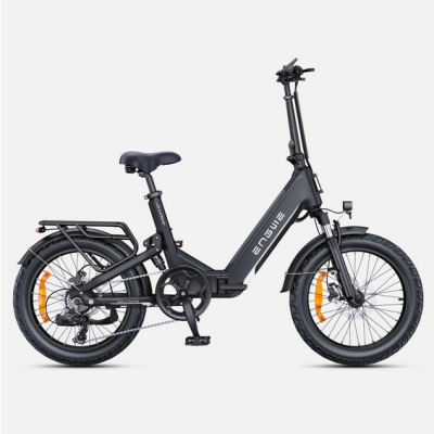 Bicicleta elétrica Engwe L20 3.0 Boost, compacta com suspensão total e potência Boost de 250 W e 75 Nm.