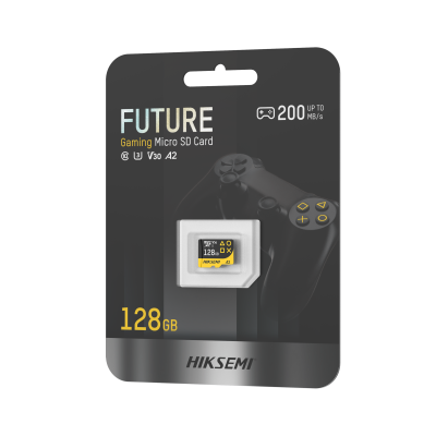 Cartão micro SD gaming FUTURE 128 GB em embalagem preta com comando de videojogo