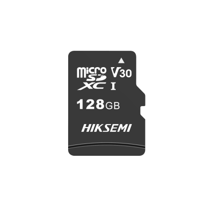 Cartão de memória microSDXC preto de 128GB da marca HIKSEMI