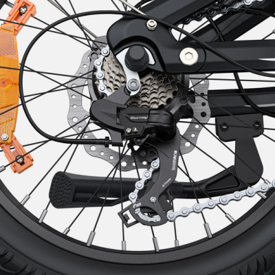 Bicicleta elétrica Engwe L20 3.0 Boost, compacta com suspensão total e potência Boost de 250 W e 75 Nm.