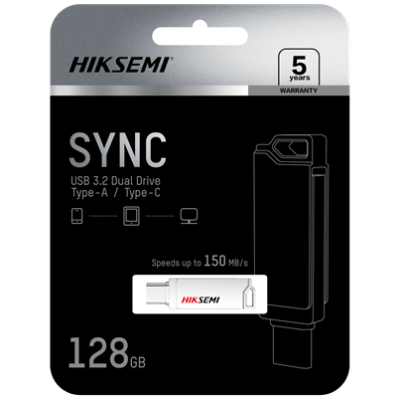 Pen drive USB HIKSEMI SYNC 128GB embalagem preta