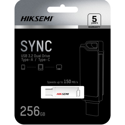 Pen USB HIKSEMI SYNC 256Gb 150MB´s HS-USB-E327C-SILVER