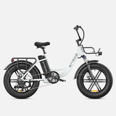 ENGWE  L20 250W.  140 km autonomia. Velocidade máxima 25 km/h.  Suspensão dianteira.  Step-Thru E-bike.