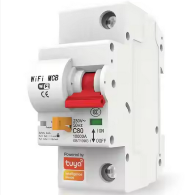 Disjuntor 1P SCB01  Smart Tuya Wifi  1-63 amperes ajustável por telémovel com duas antenas.
