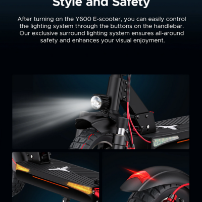 ENGWE Y6  E-Scooter  600 W, com assento.  Autonomia de  70 km