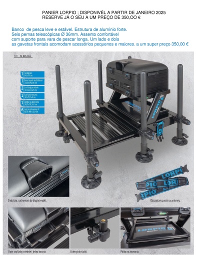 PANIIER DE PESCA LORPIO REBEL D-36 COM PLATAFORMA