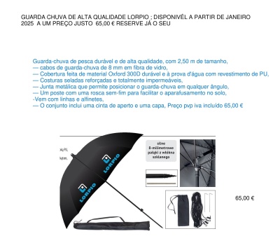 GUARDA CHUVA LORPIO COMPETIÇÃO E MATCH