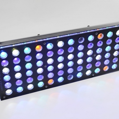 Painel de iluminação LED retangular com luzes coloridas