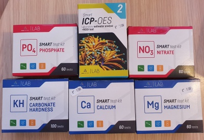 Reef Factory PACK SMART TEST  - KH / MG / CA / PO4 / NO3 + ICP OES 2