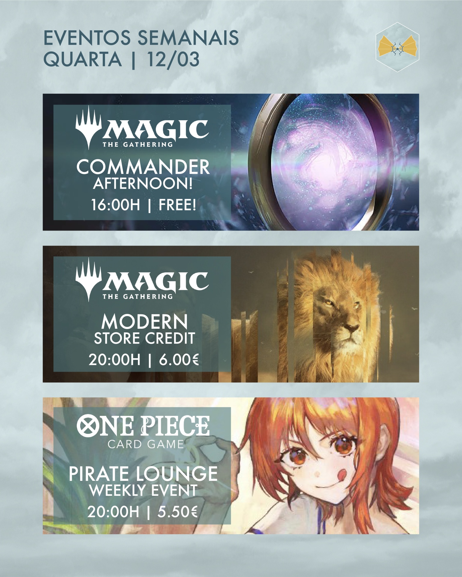 Eventos semanais na tua Local Game Store em Évora! ⛵️ Eventos semanais na tua Local Game Store em Évora! ⛵️