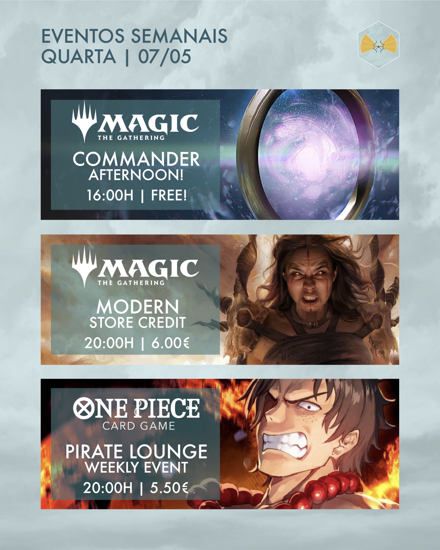 Eventos semanais na tua Local Game Store em Évora! ⛵️ Eventos semanais na tua Local Game Store em Évora! ⛵️