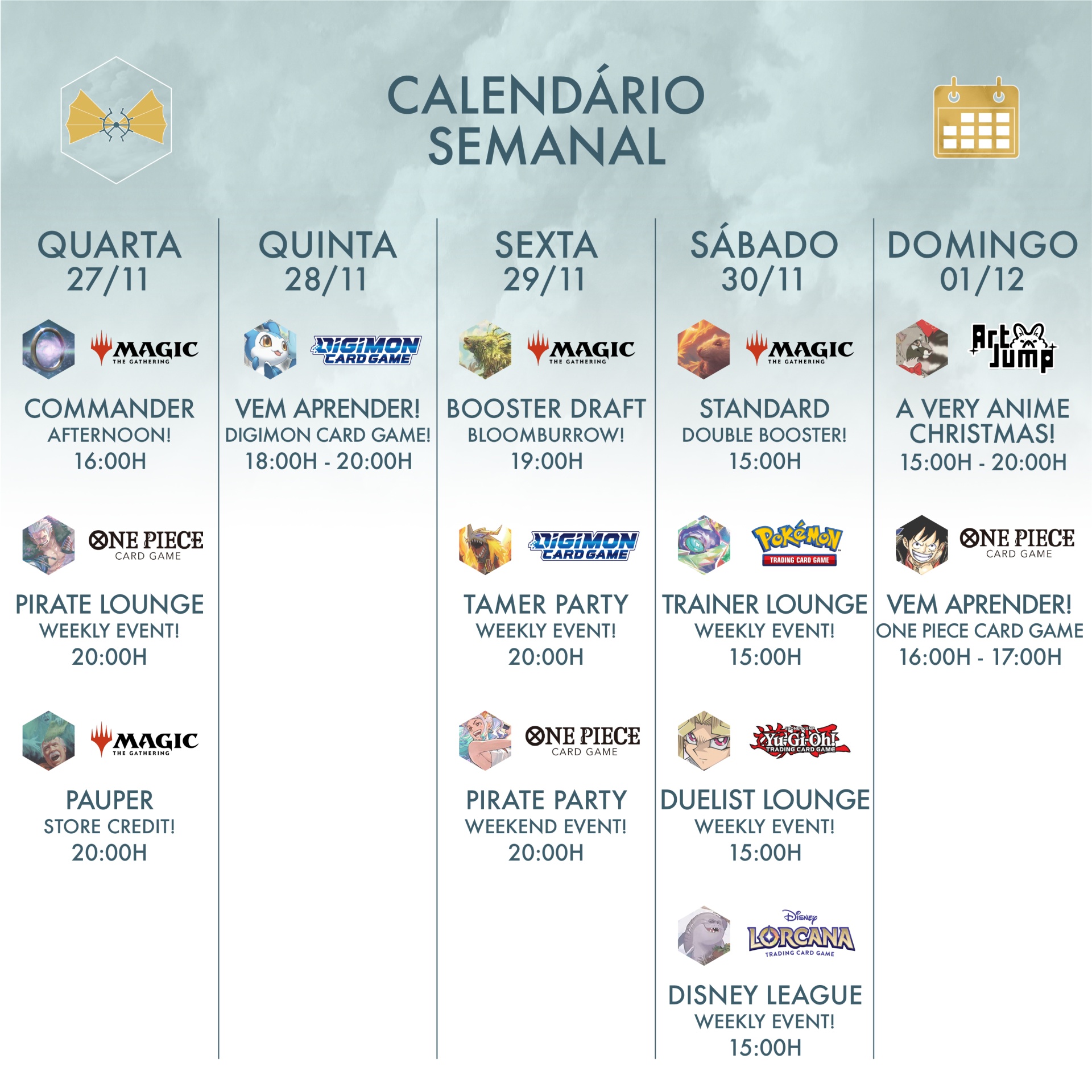 Eventos semanais na tua Local Game Store em Évora! ⛵️ Eventos semanais na tua Local Game Store em Évora! ⛵️