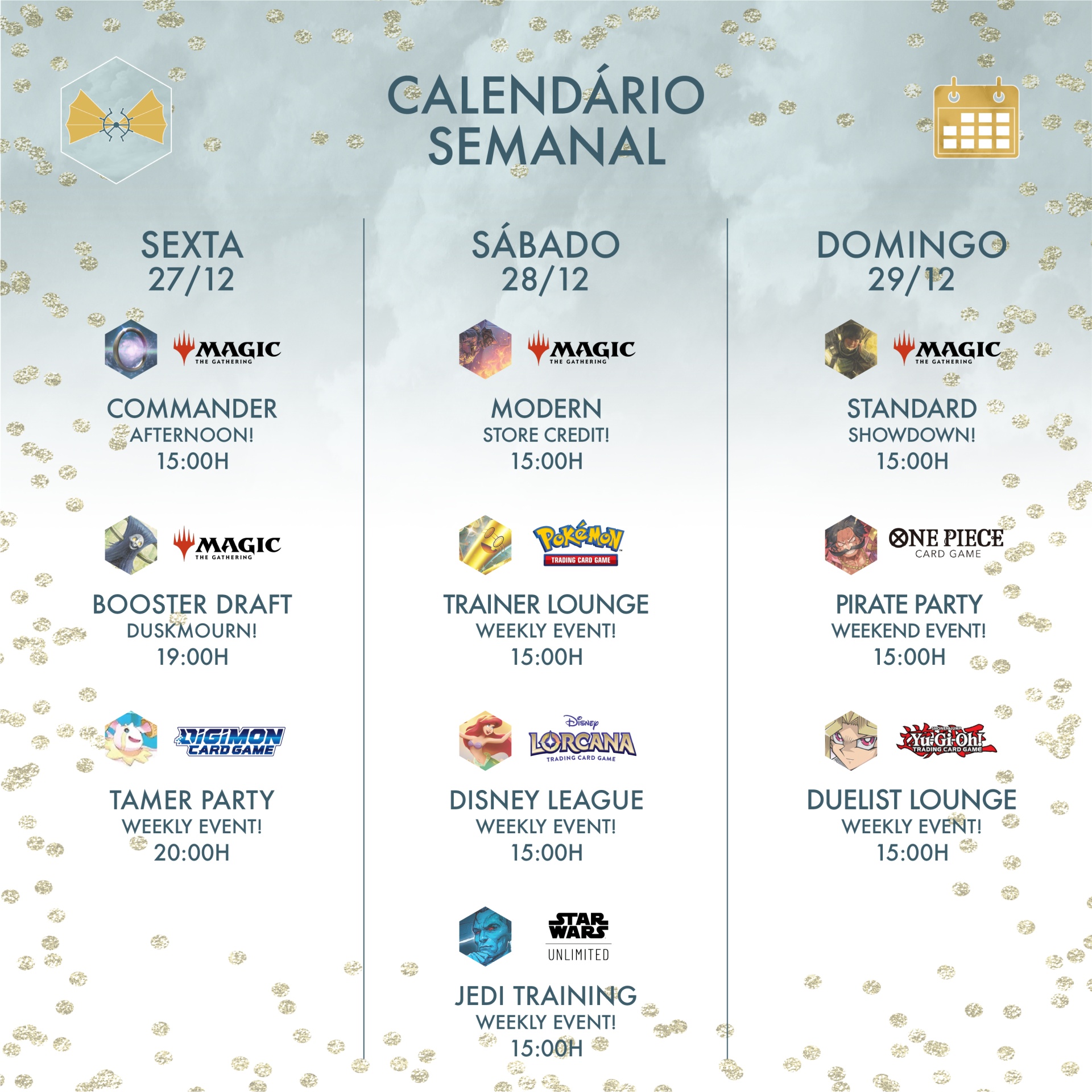 Eventos semanais na tua Local Game Store em Évora! ⛵️ Eventos semanais na tua Local Game Store em Évora! ⛵️