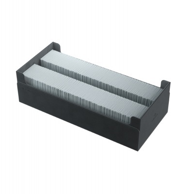 Suporte organizador preto para cartões de visita