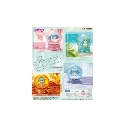 Mini Figura Re-ment: Hatsune Miku - Mini Snowglobes Scenery Domes (6 cm)