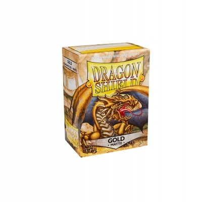 Dragon Shield Matte Sleeves - Gold (100 Sleeves)