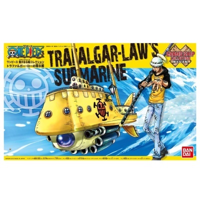 Caixa de brinquedo Trafalgar-Law's Submarine da série ONE PIECE com personagem e submarino amarelo