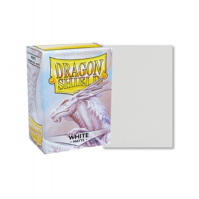Dragon Shield Matte Sleeves - White (100 Sleeves)