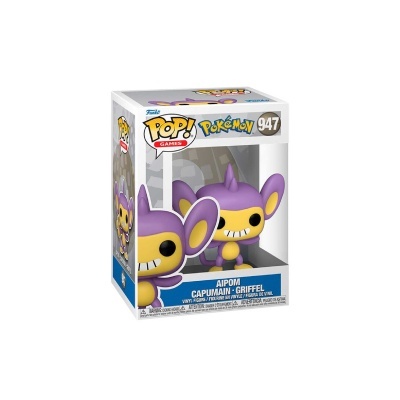 Figura Pop! Games Aipom Pokémon número 947 em caixa transparente