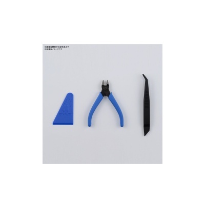 Kit de ferramentas com alicate, pinça e peça triangular azul