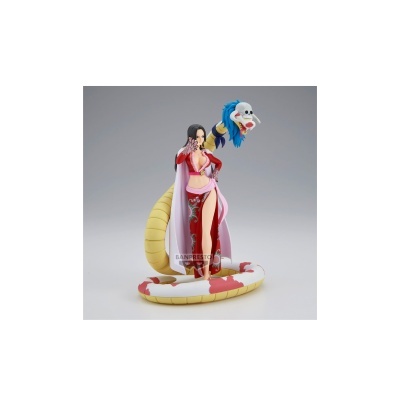 Estatueta de personagem feminina com manto e cabeça de dragão