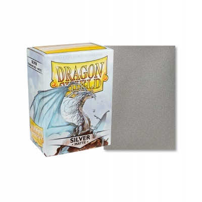 Dragon Shield Matte Sleeves - Silver (100 Sleeves)