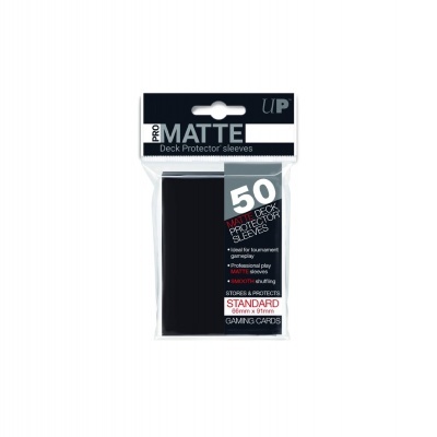 UP - Standard Sleeves - Pro-Matte - Non Glare - Black (50 Sleeves)