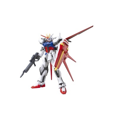 Figura de robot Gundam colorido com arma e escudo