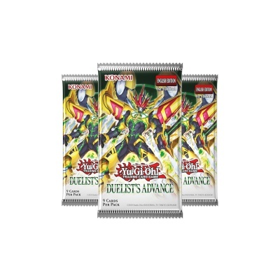 Pack Yu-Gi-Oh! Duelist's Advance com robô colorido na embalagem