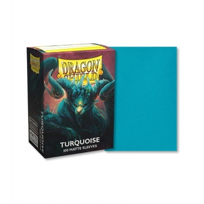 Dragon Shield Matte Sleeves - Turquoise (100 Sleeves)