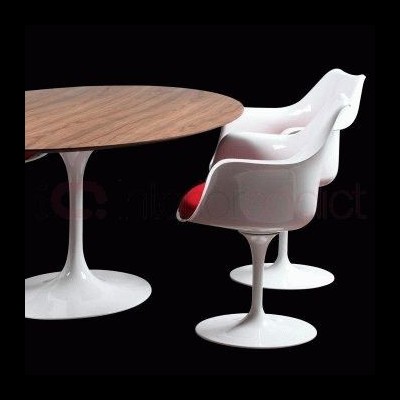 Mesa Tulip 120cm tampo madeira