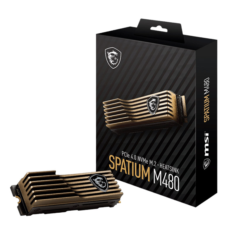 MSI Spatium M480 Heatsink 2TB – SSD Interno M.2 NVMe PCIe 4.0 x4 com Dissipador Integrado MSI Spatium M480 Heatsink 2TB – SSD Interno M.2 NVMe PCIe 4.0 x4 com Dissipador Integrado