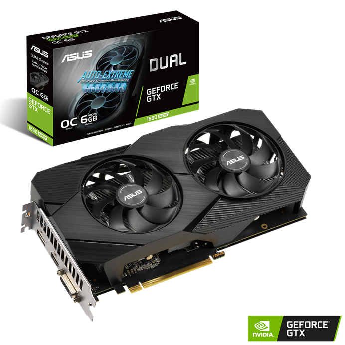 ASUS Dual GeForce GTX 1660 SUPER OC EVO 6GB GDDR6 Grade B ASUS Dual GeForce GTX 1660 SUPER OC EVO 6GB GDDR6 Grade B
