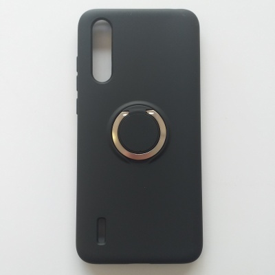 Capa Silicone Xiaomi Mi 9 Lite/ Mi CC9 Preta Reforçada Com Anel