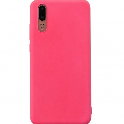 Capa Silicone Huawei P20 Rosa Reforçada