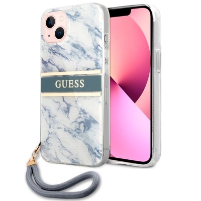 Capa iPhone 13 Mármore Azul Guess com Acessório