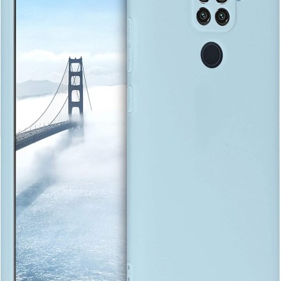 Capa Silicone Xiaomi Redmi Note 9 Azul Reforçada