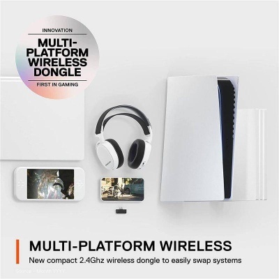 Headset Steelseries Arctis 7+ 7.1 Surround Wireless Branco