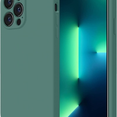 Capa Silicone iPhone 13 Pro Verde Reforçada