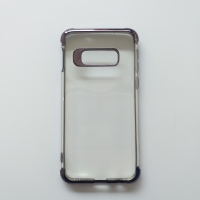 Capa Silicone Samsung Galaxy S10e Transparente Rebordo Preto