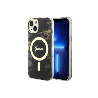 Capa iPhone 14 Mármore Dourada Guess com Magsafe
