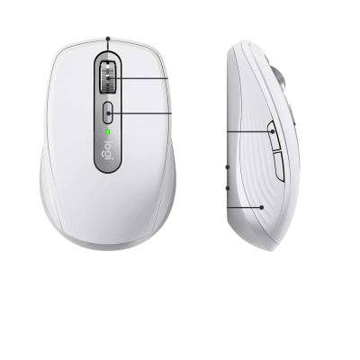 Logitech MX Anywhere 3 Ratón Compacto Inalám­bri­co para Mac 4000DPI Blanco